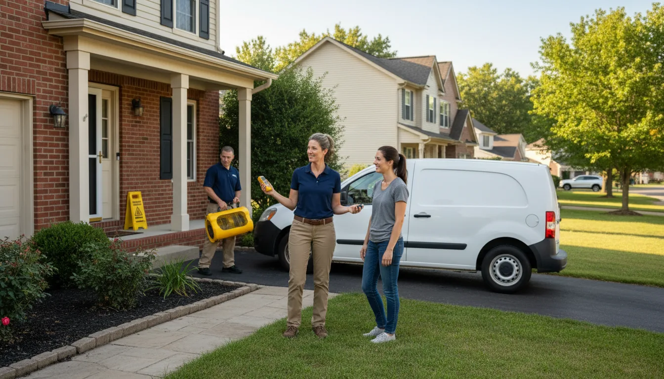 Water restoration image for Dehumidification And Cleanup Services in Ada, OH